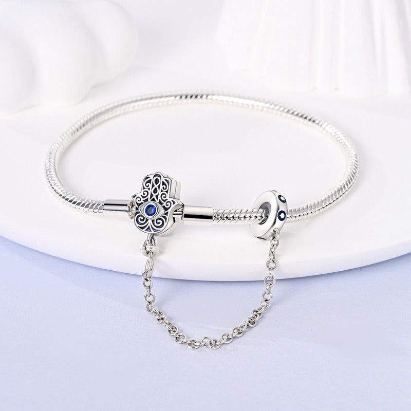 New Copper Plated 925 Silver Palm Eye Safety Bracelet