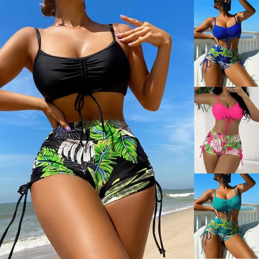 Women's Sexy Split Bikini High Waisted Conservative