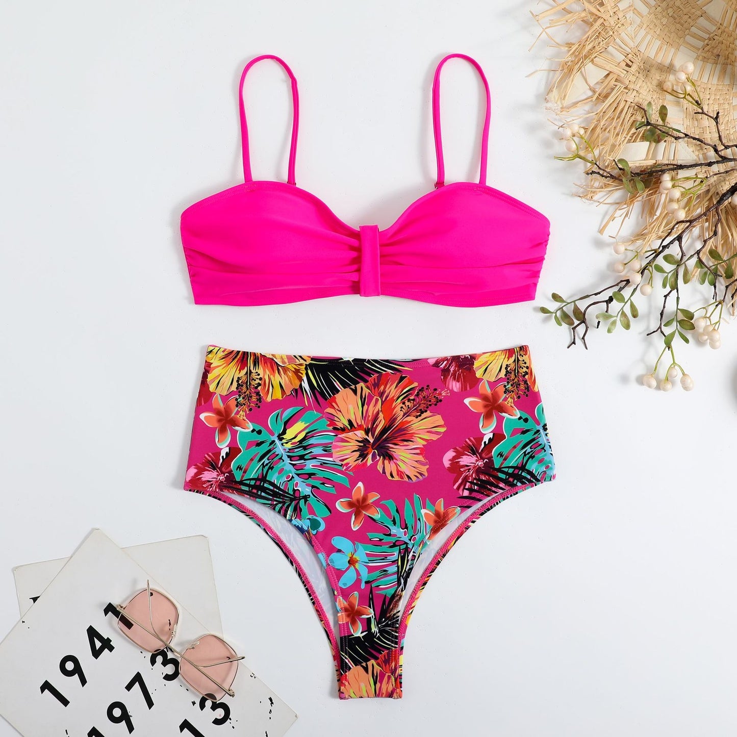 New European and American High Waist Split Sexy Bikini