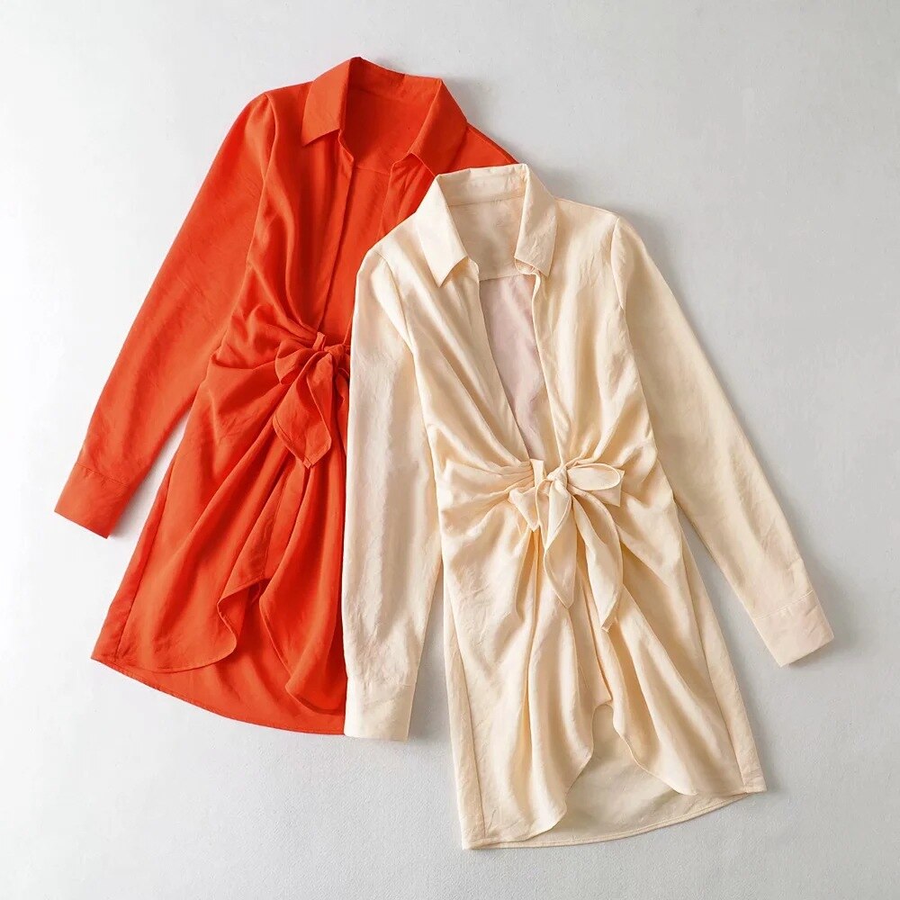 Women Sexy Deep V Neck Shirt Dress Summer Beach Boho