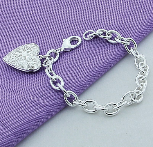 925 Solid Silver Charm Chain Bracelets