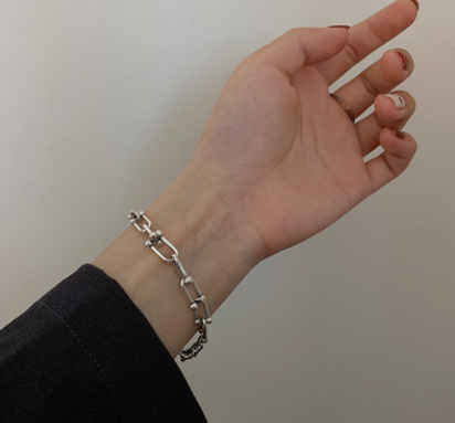 925 Sterling Silver Thick Chain Bracelet