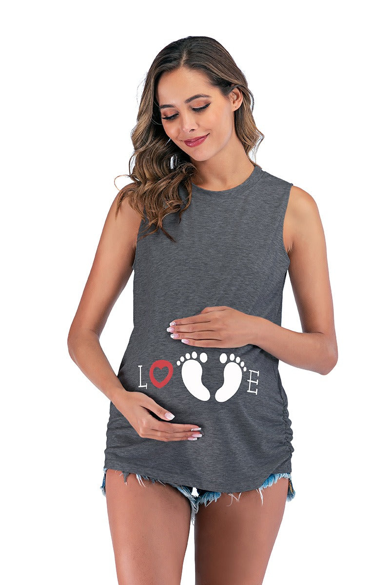 Fashion oversized maternity top T-shirt top