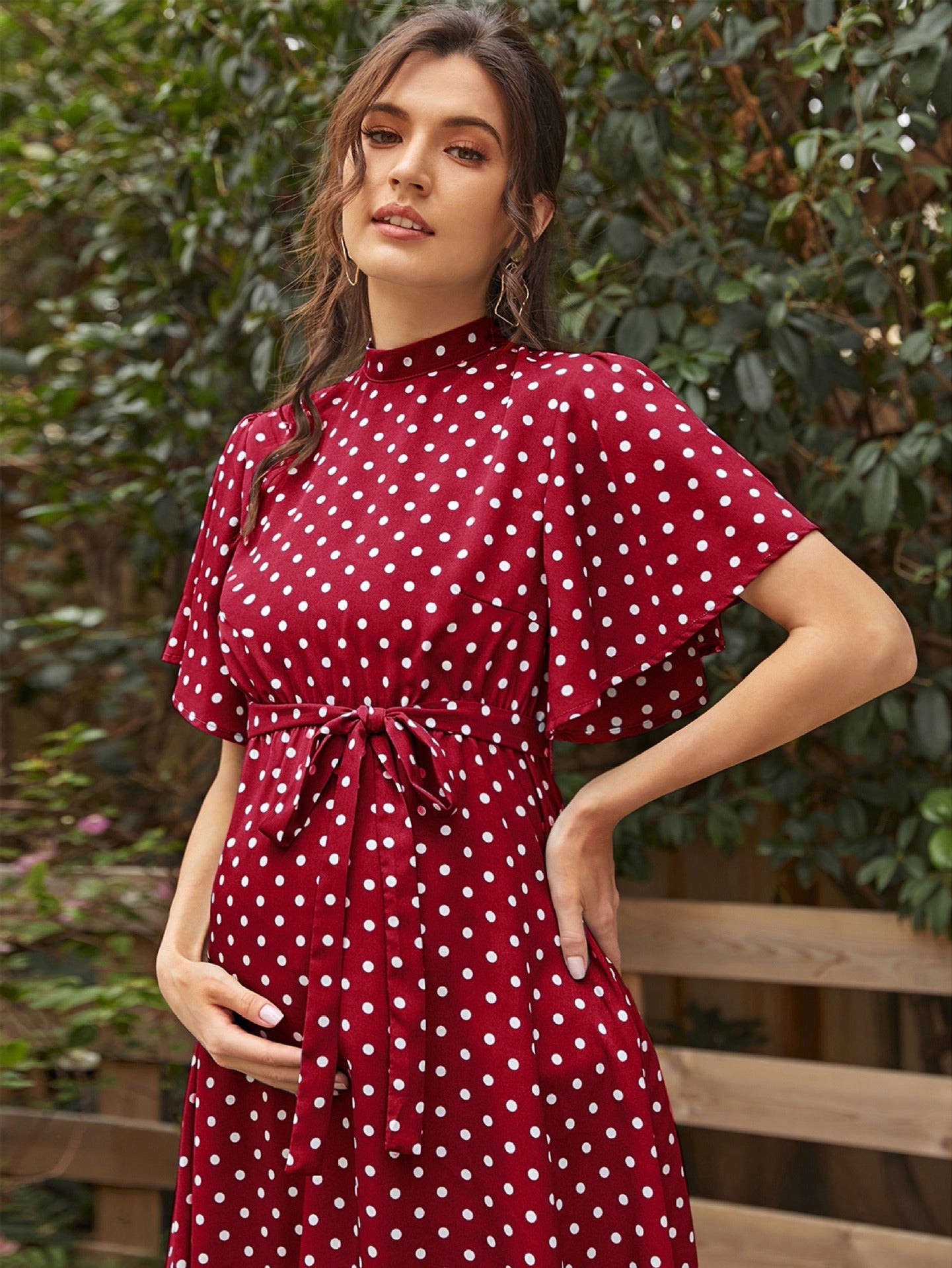 Maternity dress with straps