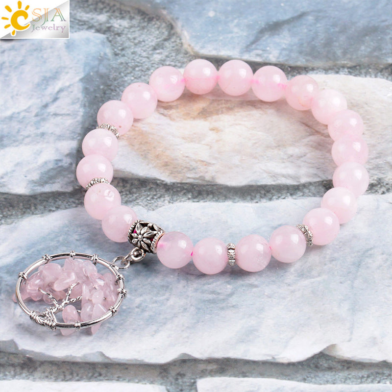 Bracelet pure handmade tree of life with pendant jewelry