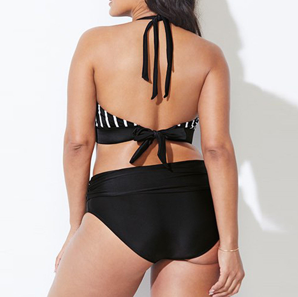 Sexy Bandage Bikinis Women High Waist Bikini Plus Size