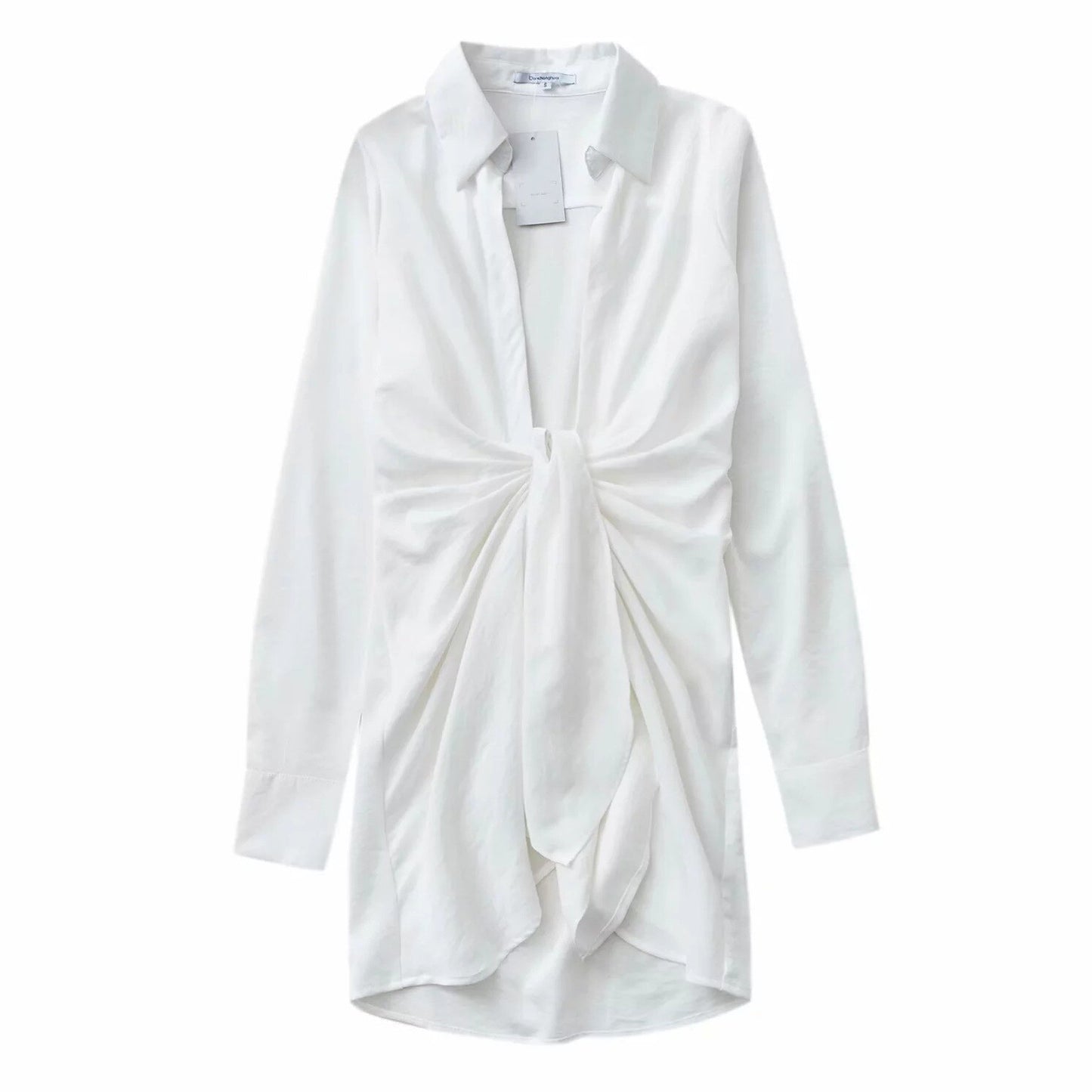 Women Sexy Deep V Neck Shirt Dress Summer Beach Boho