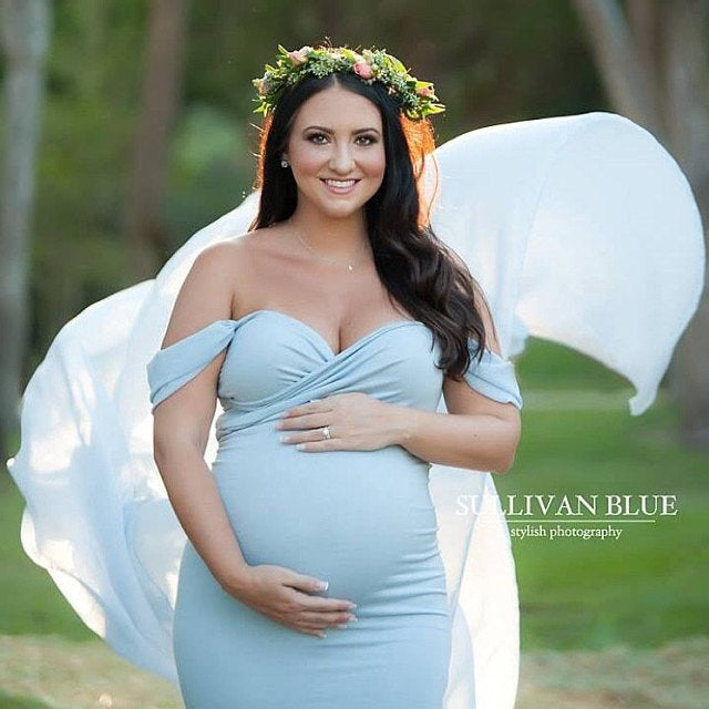 Pregnant Fluttering Tail Fluttering Sleeves Dress Long Dress Photography Dress