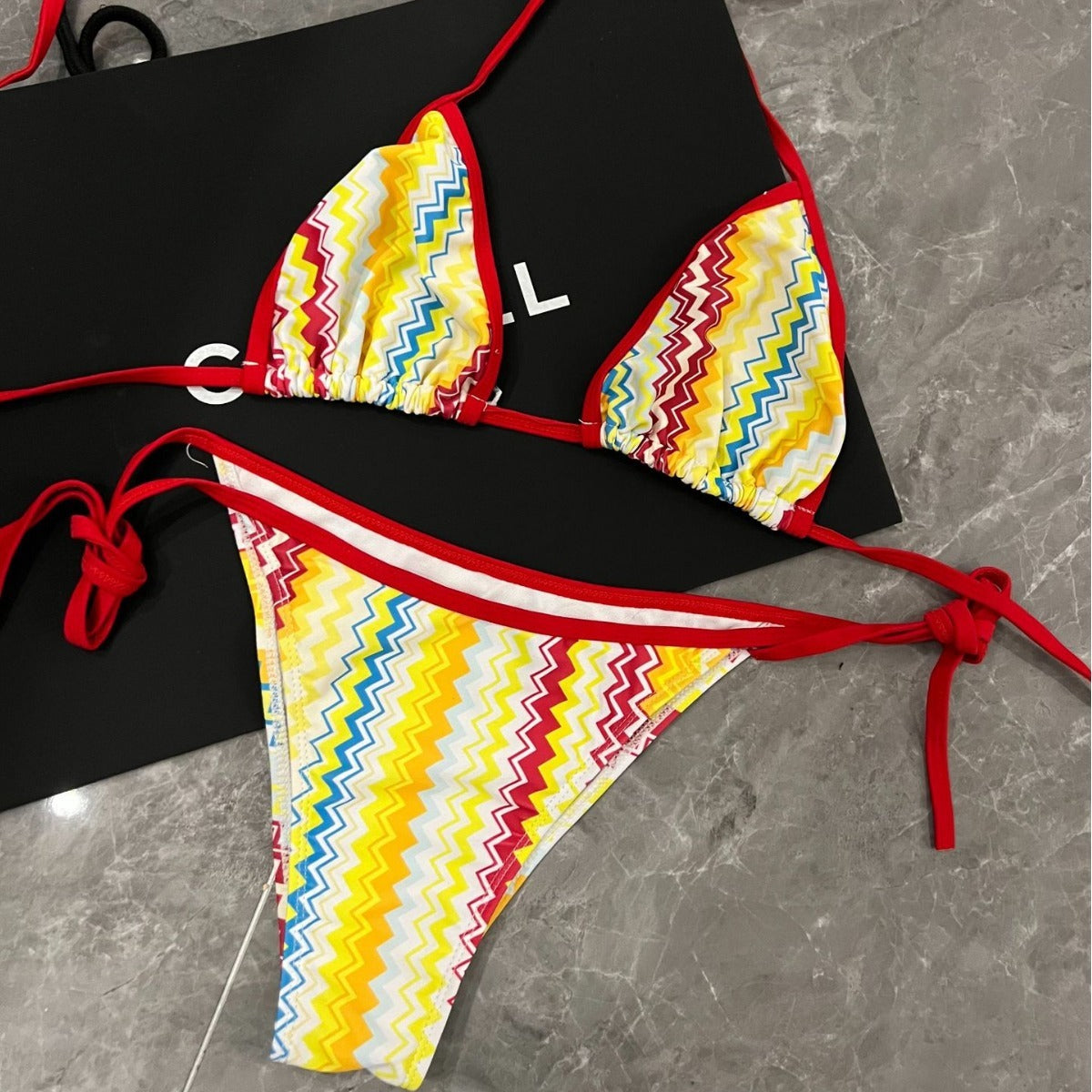 Three point swimsuit bikini strap