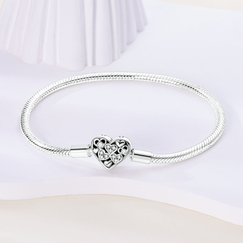 Copper Plated 925 Silver Bracelet Love