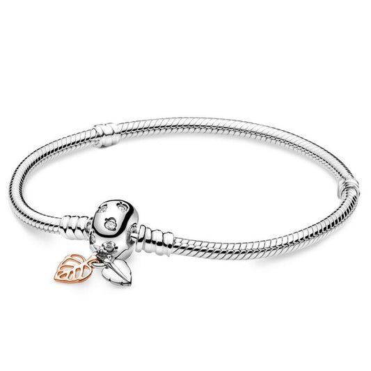 Silver Snake Bone Chain Bracelet