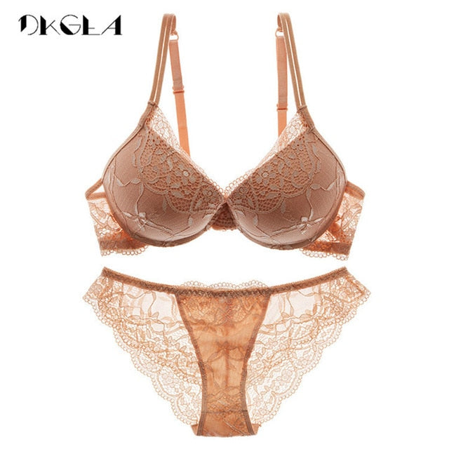 Set Lace Lingerie ABC Cup Push up Bra Sets