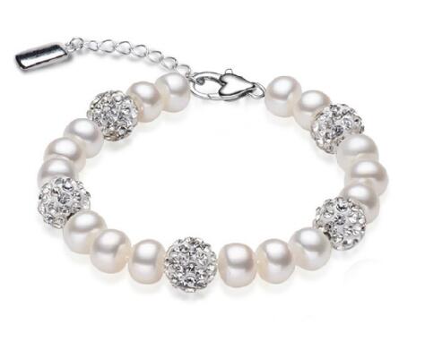 Bracelet Natural Freshwater Pearl 925 Sterling Silver