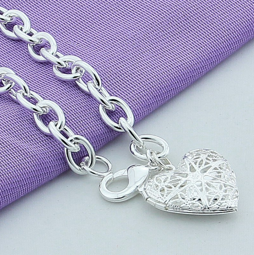 925 Solid Silver Charm Chain Bracelets