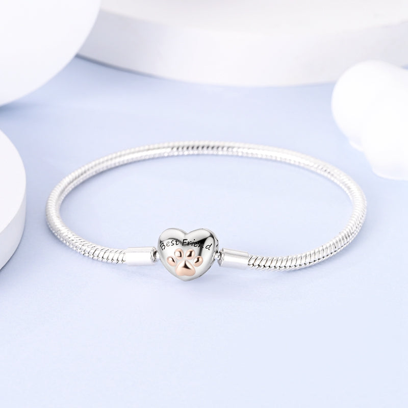 White copper plated 925 silver Best Friend