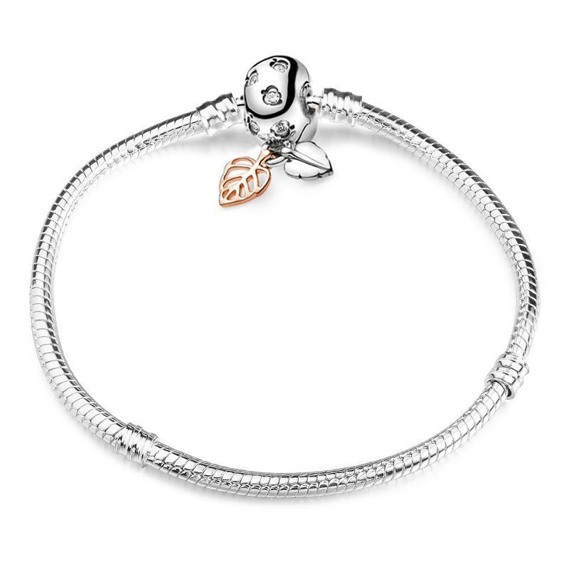 Silver Snake Bone Chain Bracelet