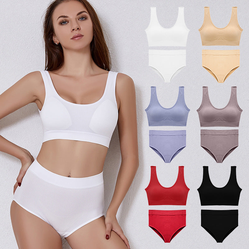 Beauty Vest With Pair Of Breasts Top Support Bra Underwear Two-Piece Set