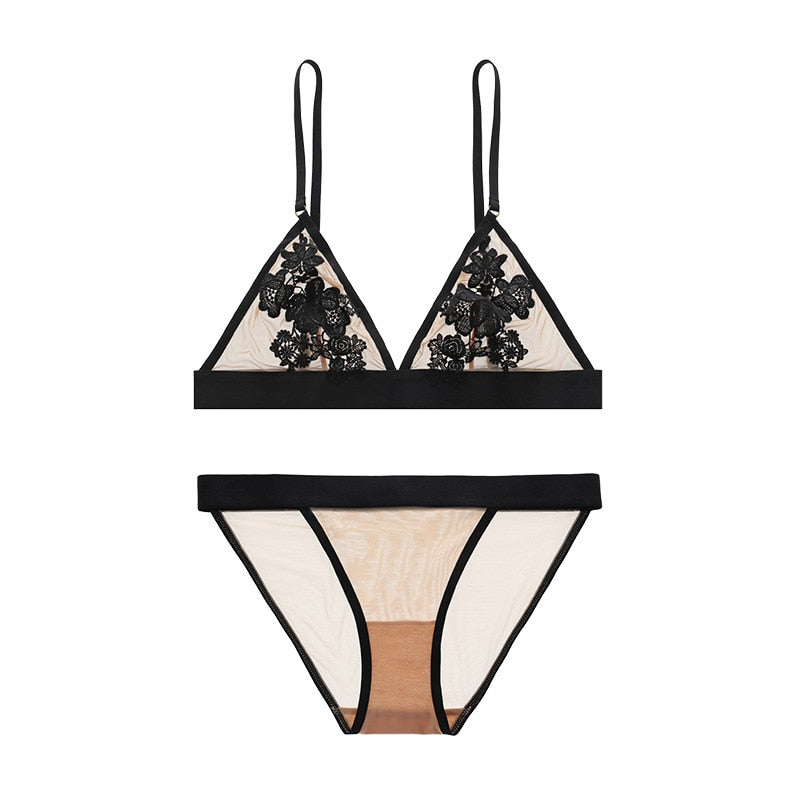 French nude colored bra set slim