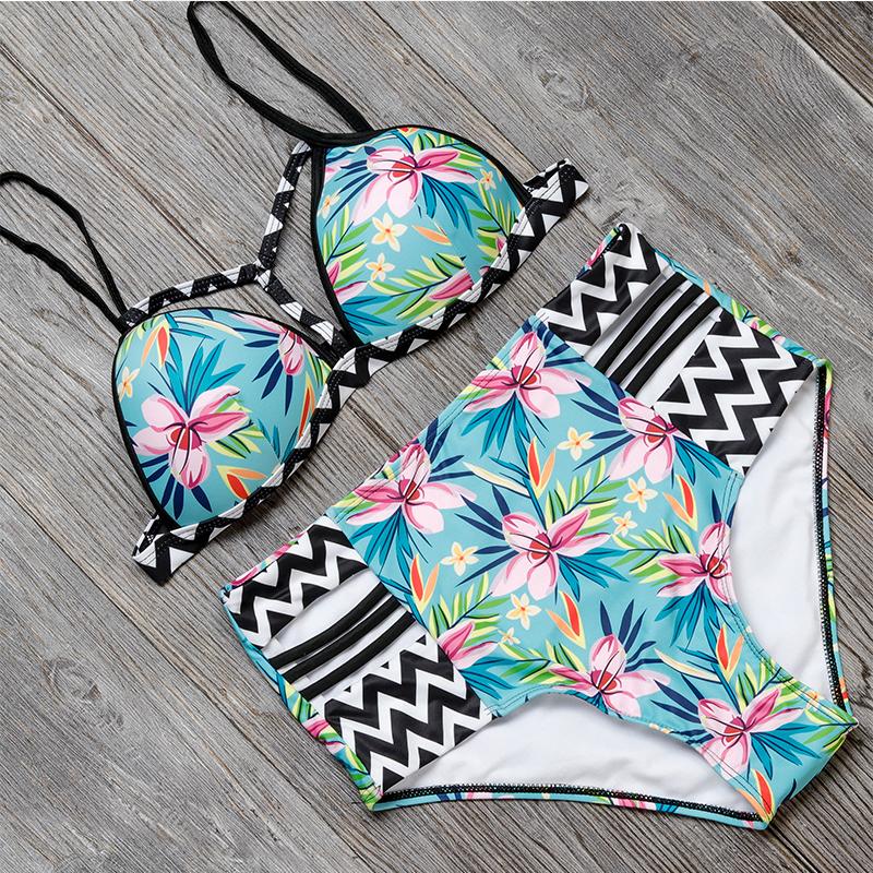 Bikinis High Waist Swimsuit Women Push Up Swimwear