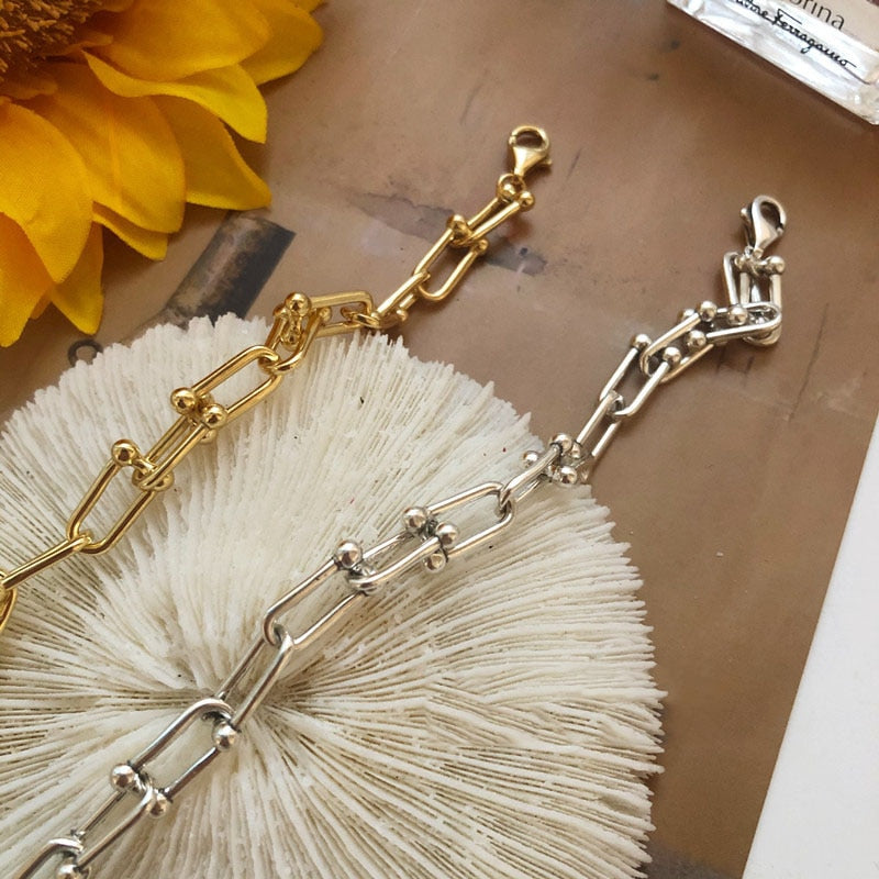 925 Sterling Silver Thick Chain Bracelet