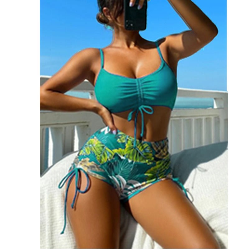 Women's Sexy Split Bikini High Waisted Conservative