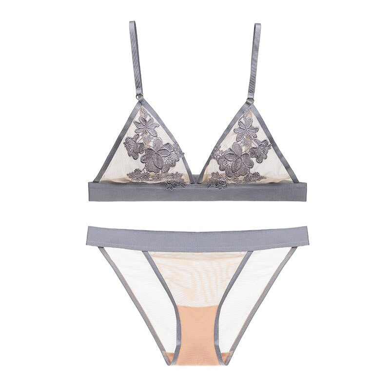 French nude colored bra set slim