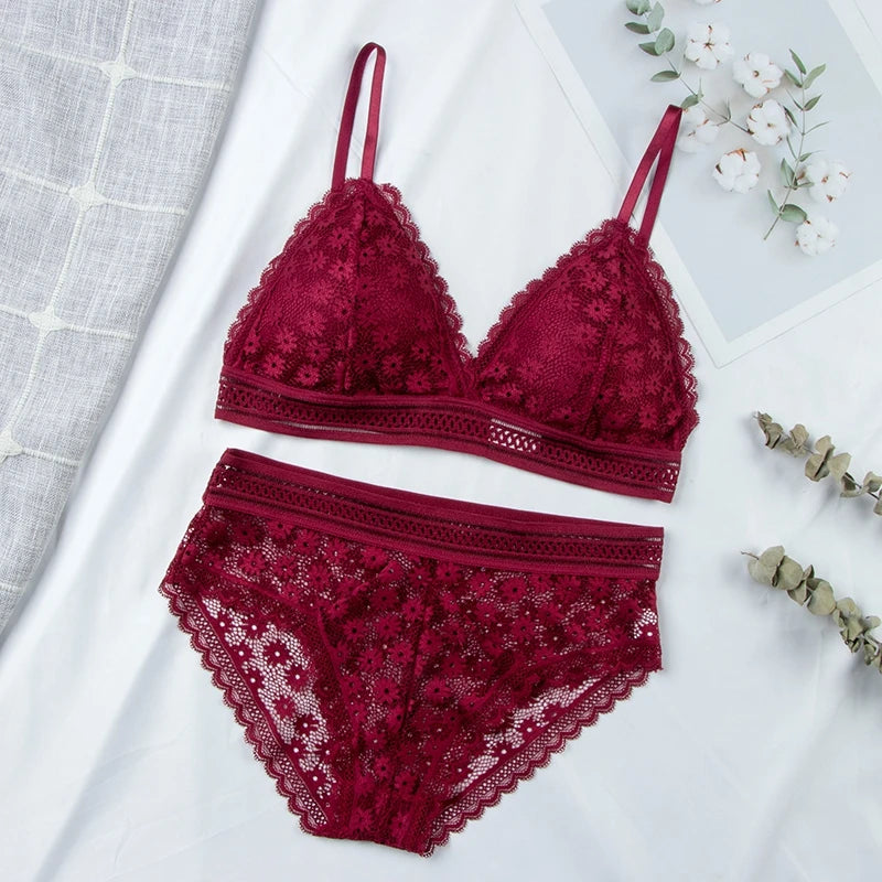 Women Lace Bra Sets Seamless Underwear