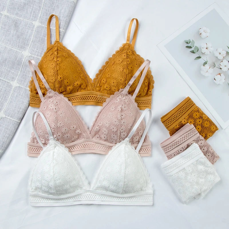Women Lace Bra Sets Seamless Underwear