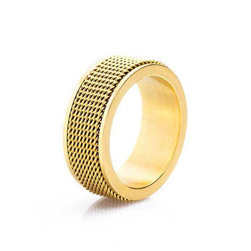 Stainless Steel Plating Gold Plated Men'S Rings