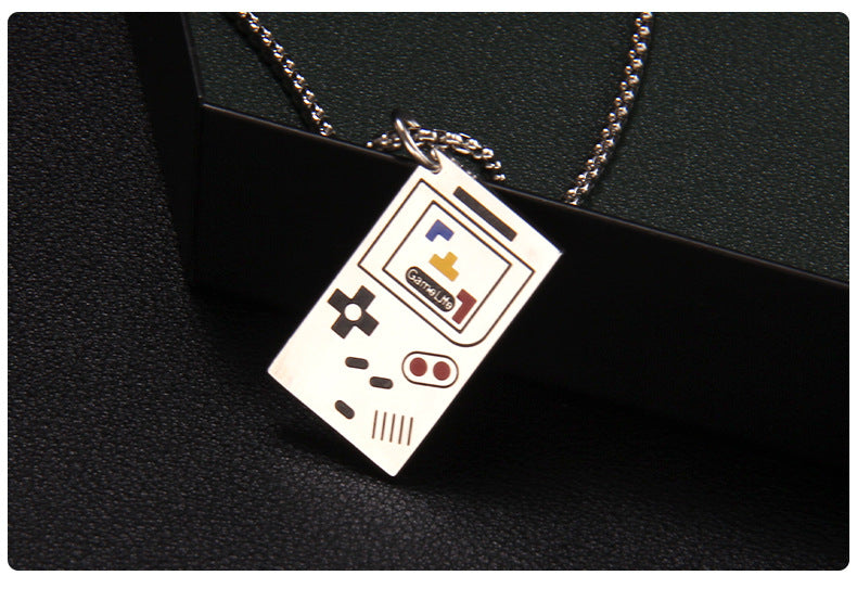 Stainless Steel Enamel Unisex Pendant Necklace
