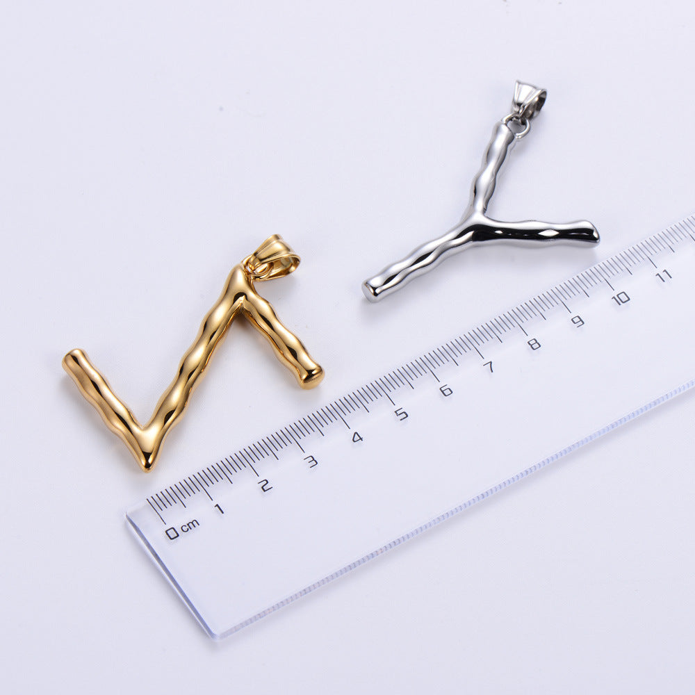 Stainless Steel 18K Gold Plated Fashion Polishing Letter