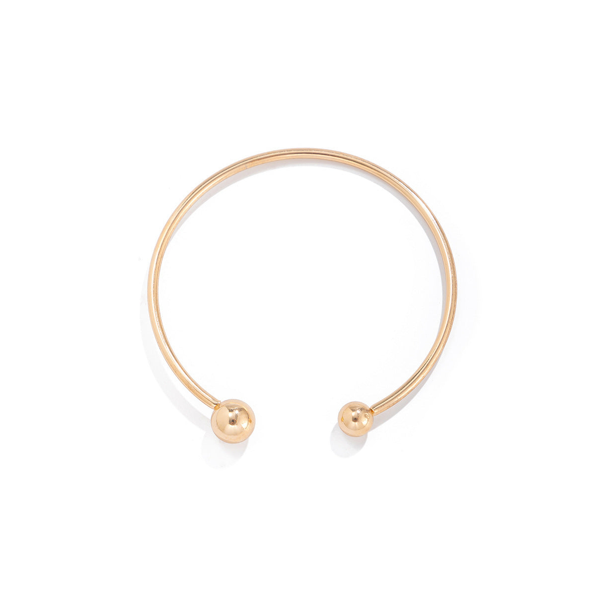 Simple Style Solid Color Metal Iron Bangles