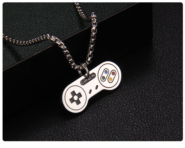 Stainless Steel Enamel Unisex Pendant Necklace