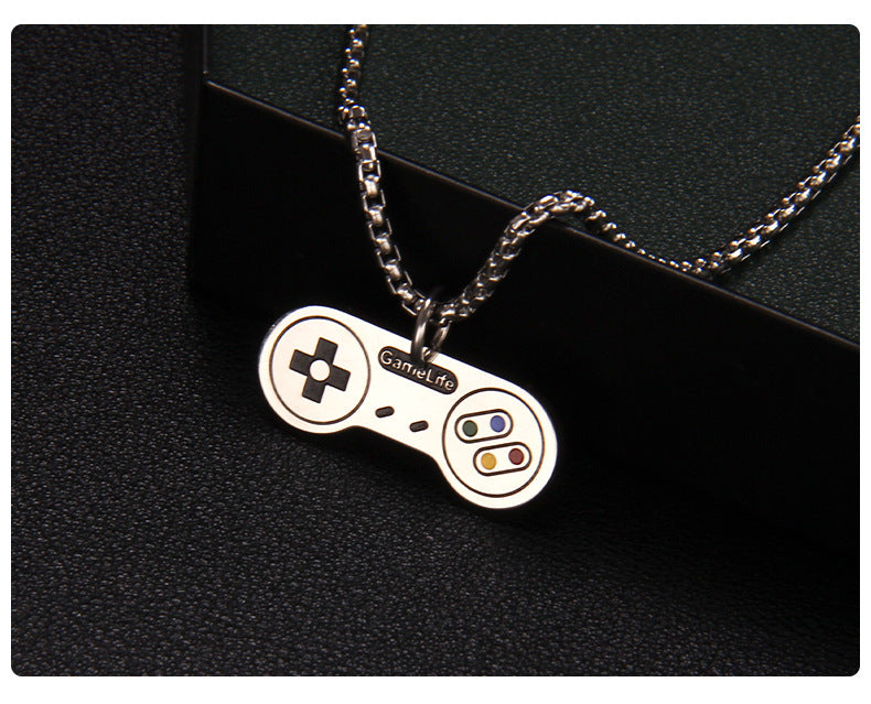 Stainless Steel Enamel Unisex Pendant Necklace