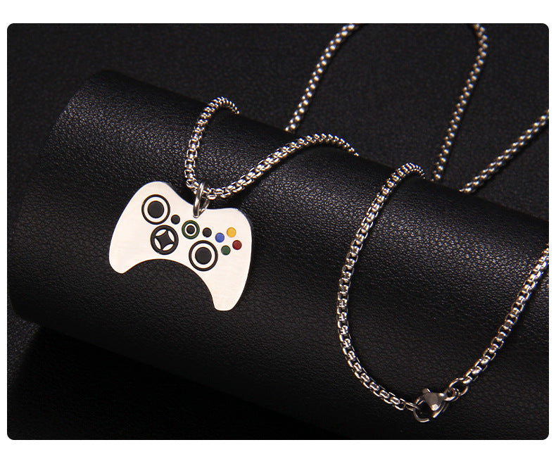 Stainless Steel Enamel Unisex Pendant Necklace