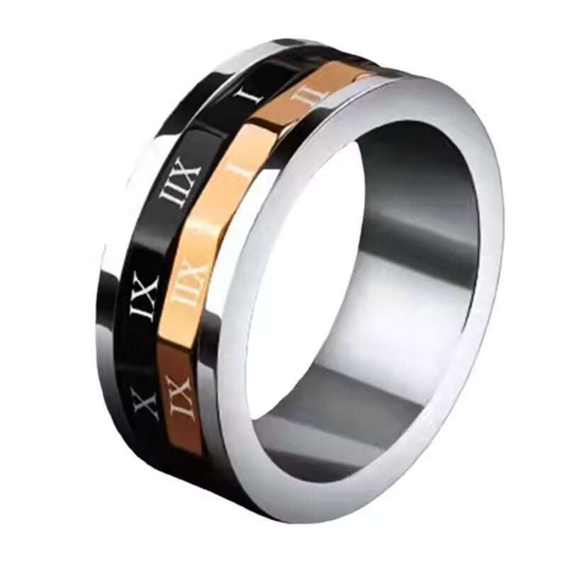 Titanium steel plating men's rings 