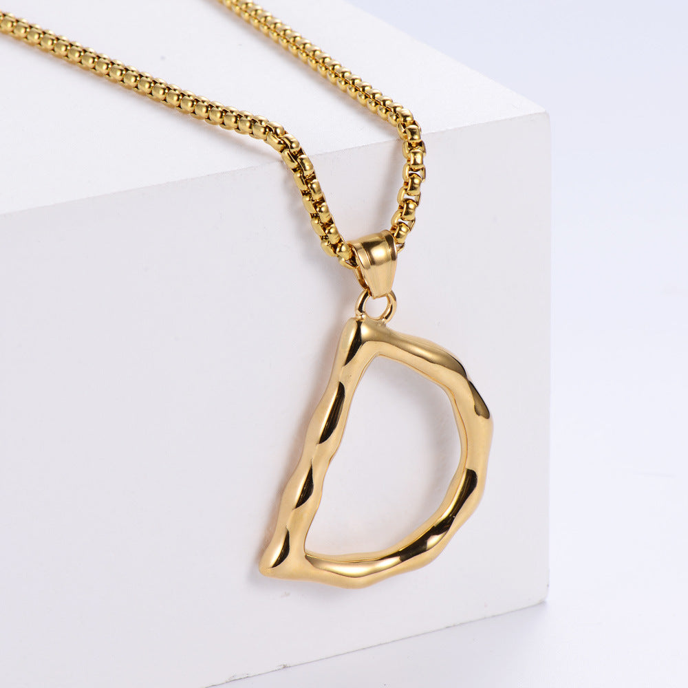 Stainless Steel 18K Gold Plated Fashion Polishing Letter