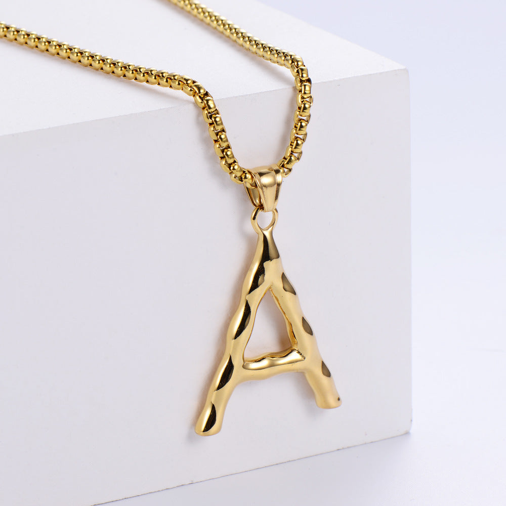 Stainless Steel 18K Gold Plated Fashion Polishing Letter