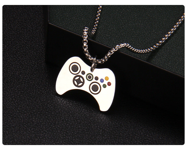Stainless Steel Enamel Unisex Pendant Necklace