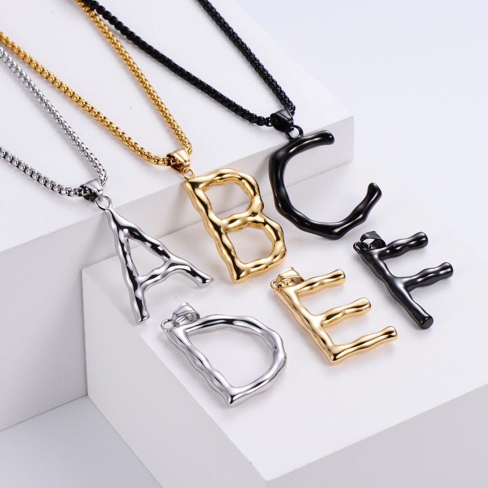 Stainless Steel 18K Gold Plated Fashion Polishing Letter