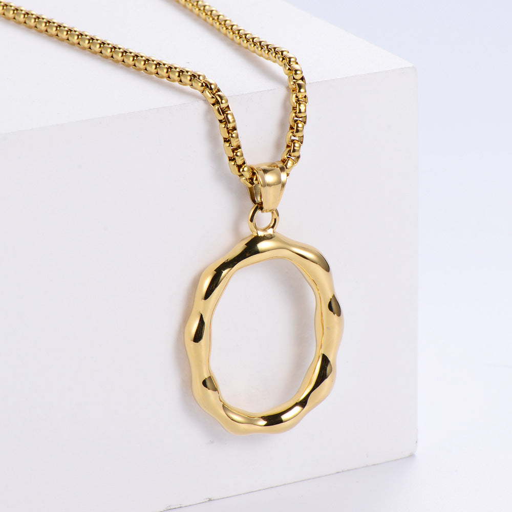 Stainless Steel 18K Gold Plated Fashion Polishing Letter