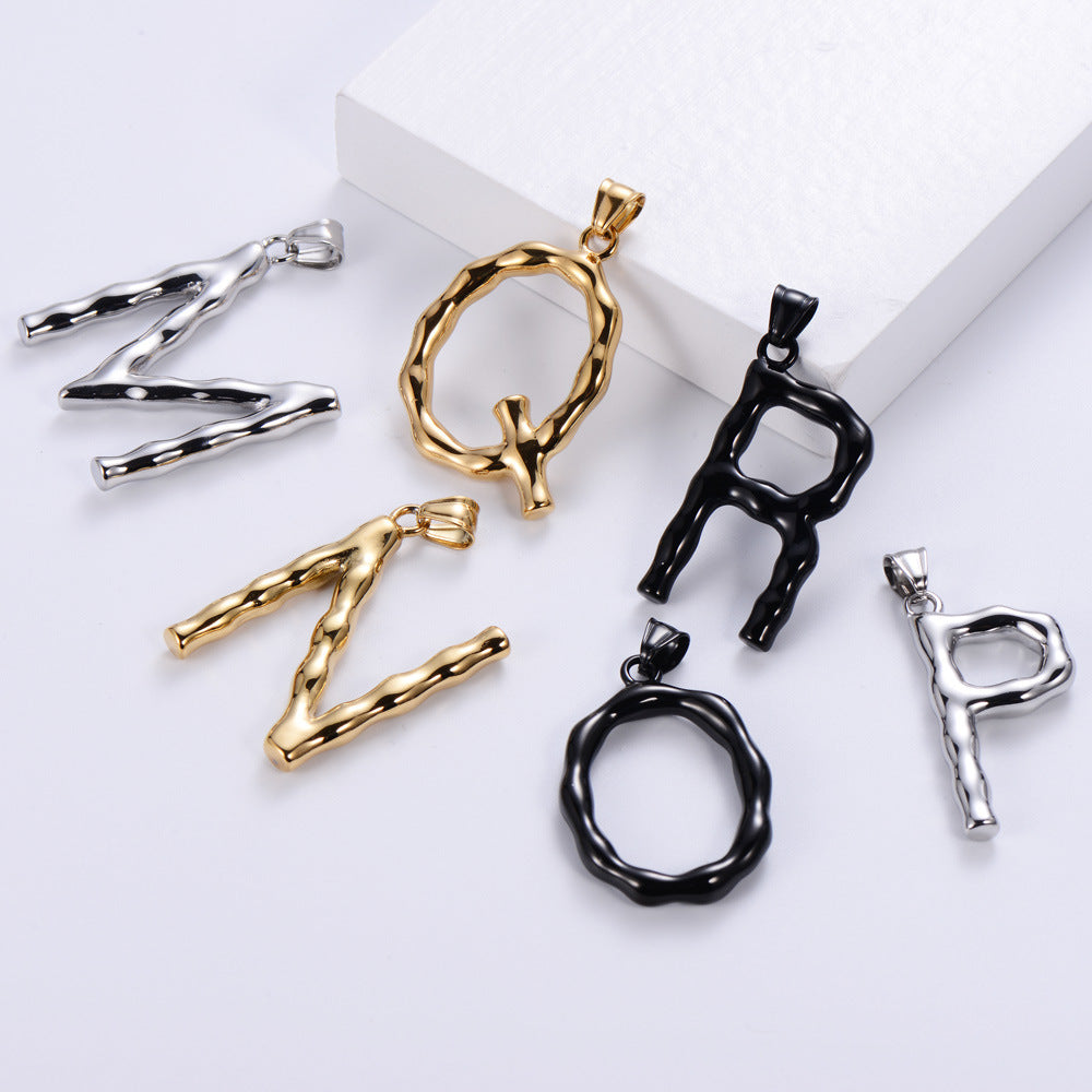 Stainless Steel 18K Gold Plated Fashion Polishing Letter