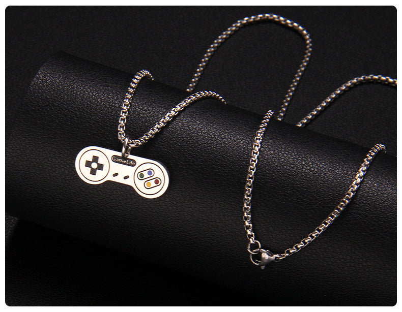 Stainless Steel Enamel Unisex Pendant Necklace