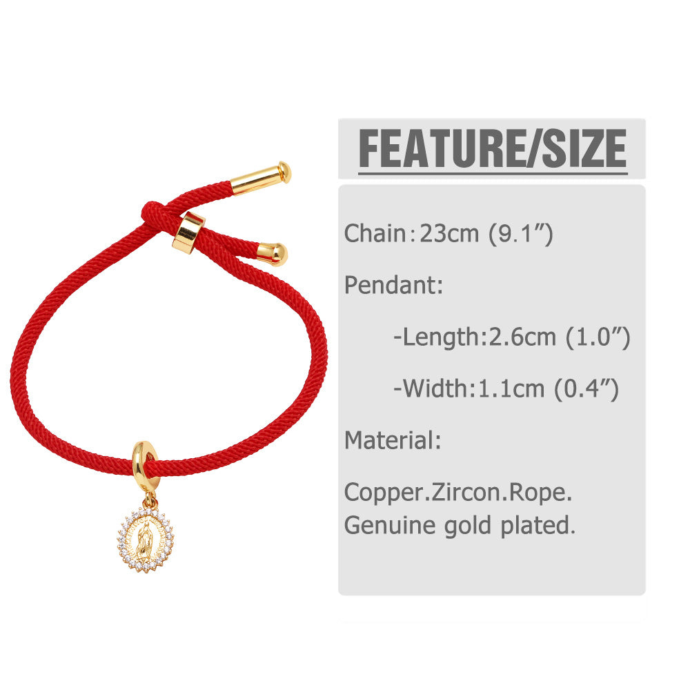 1 Piece 12*24mm Copper Zircon Gold Plated Human Cross Solid Color Pendant Chain Jewelry Accessories