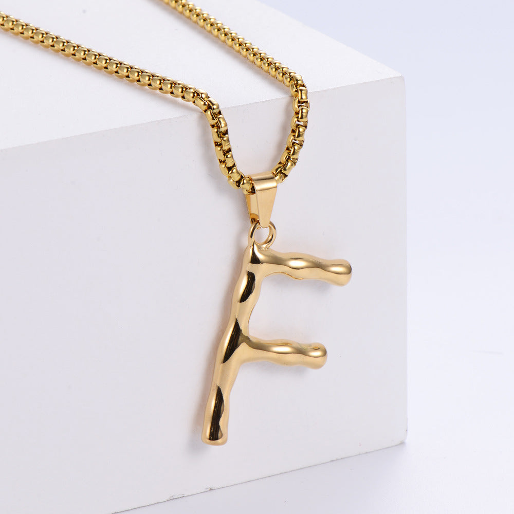 Stainless Steel 18K Gold Plated Fashion Polishing Letter