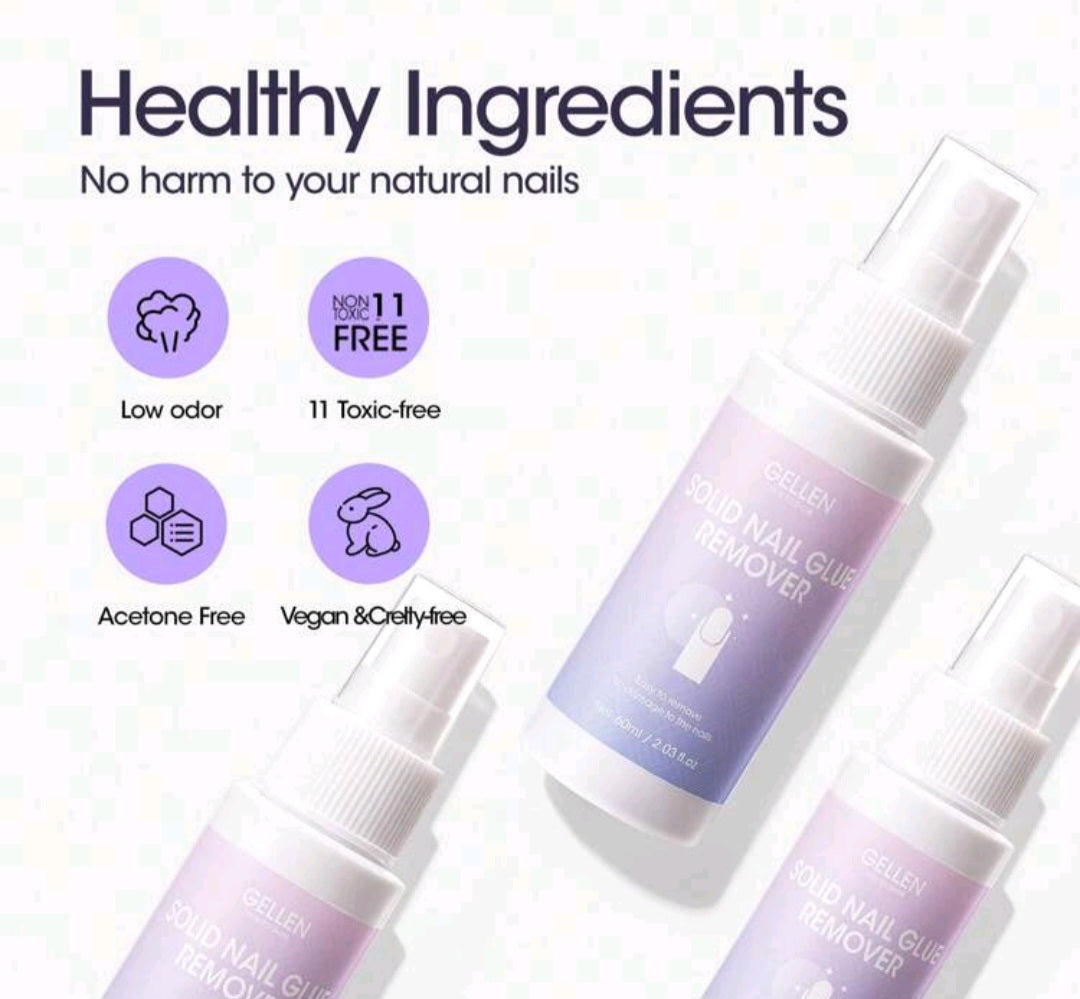 Gellen Removedor de pegamento de uñas  para uñas postizas, gel tips.