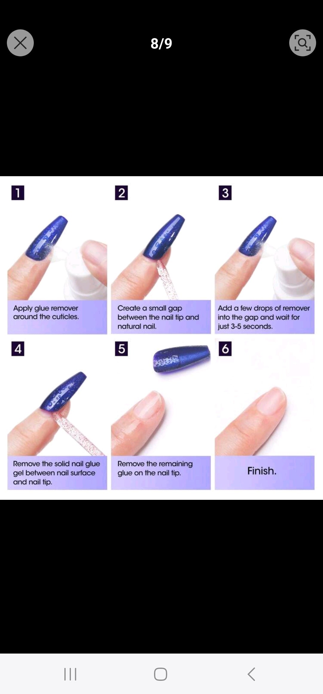Gellen Removedor de pegamento de uñas  para uñas postizas, gel tips.