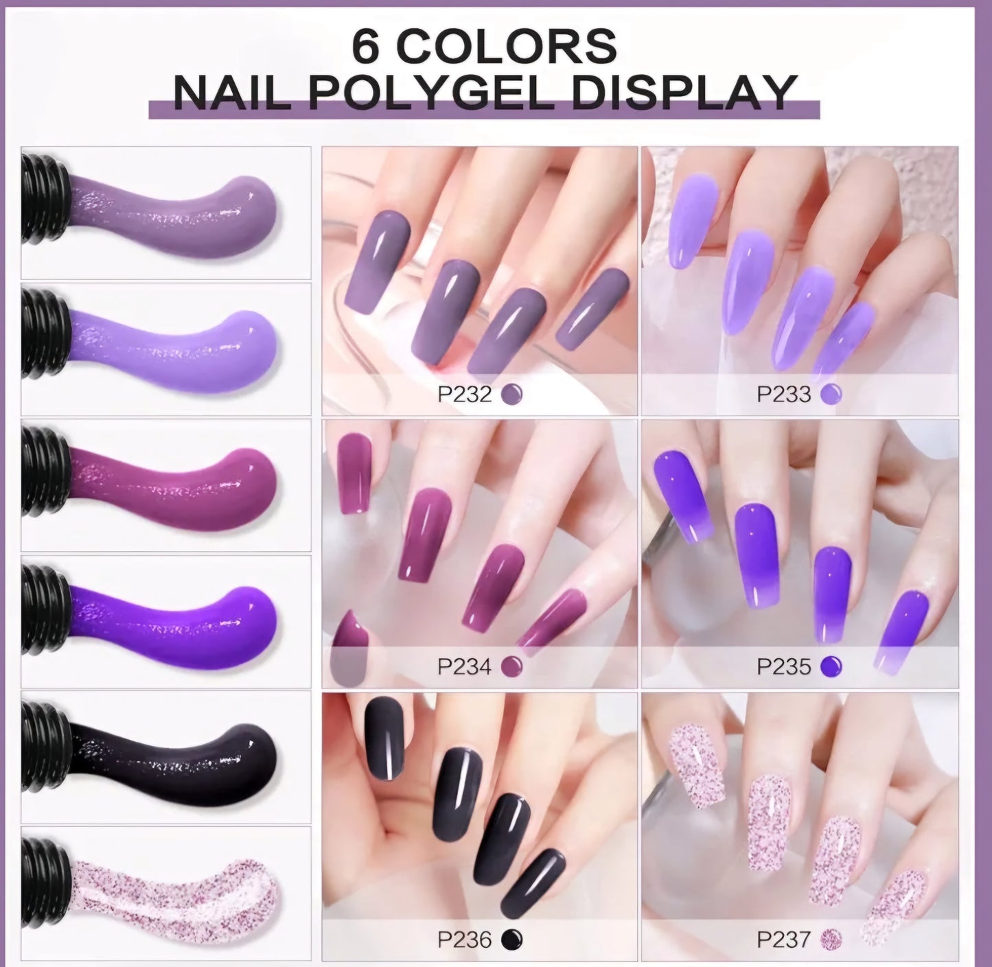 Poly Gel Extension Nail Kit - Poly Nails P232