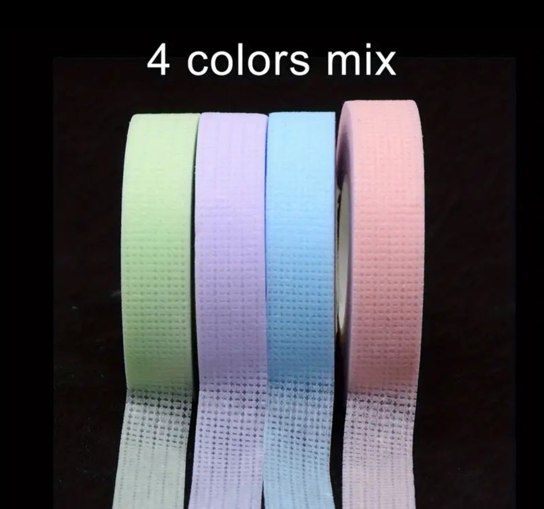 4 Rolls Soft Colorful Adhesive Tapes for Eyelash Extensions