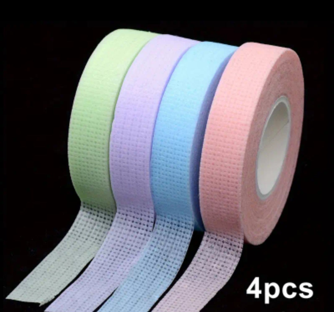 4 Rolls Soft Colorful Adhesive Tapes for Eyelash Extensions